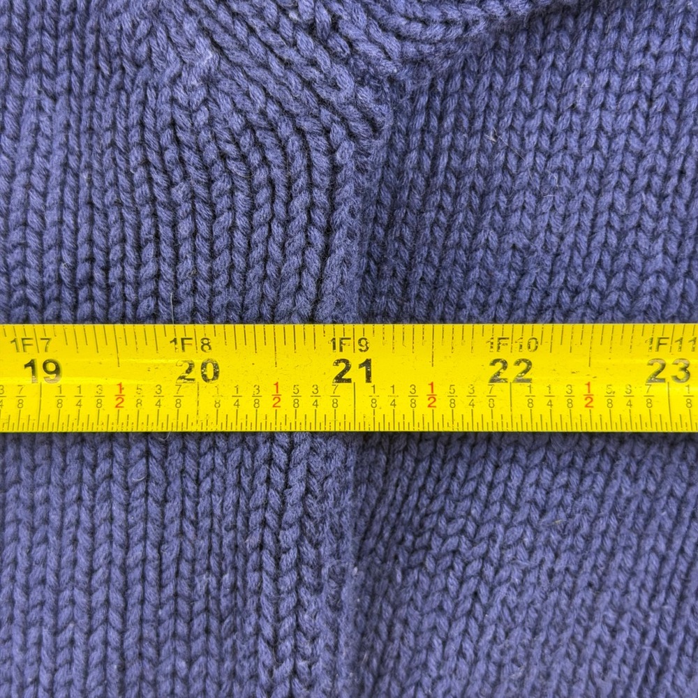Vintage Tommy Hilfiger Navigator Nautical Navy Blue Cotton Knit Sweater Mens M - Picture 4 of 5